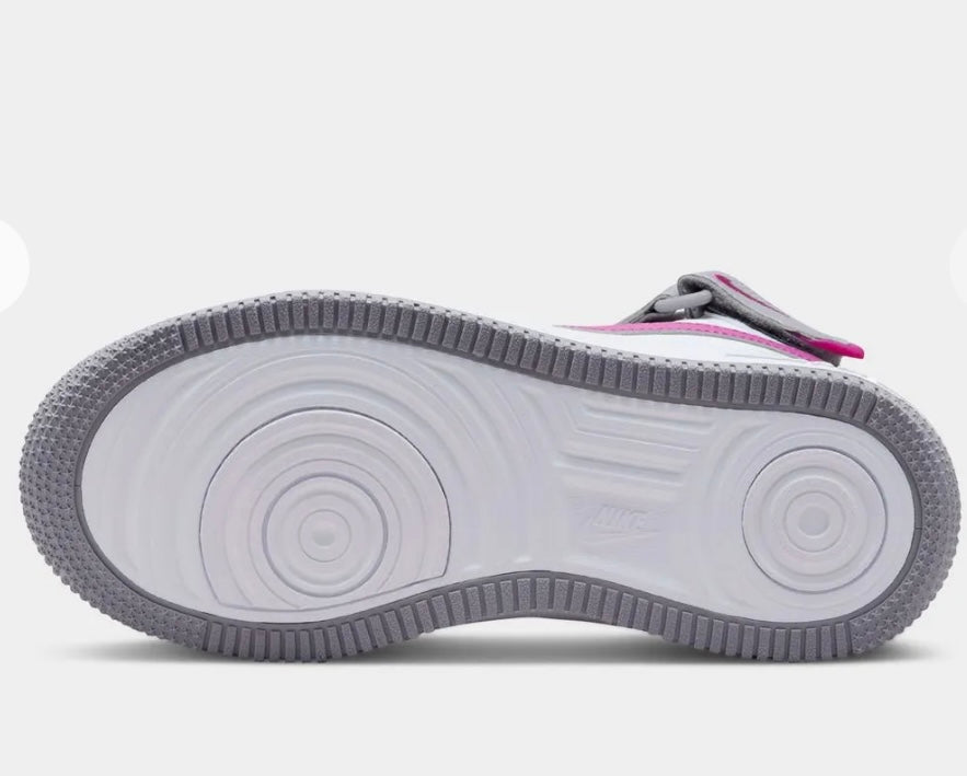 Nike Junior Air Force 1 Mid Easyon Grey/Purple Sneakers